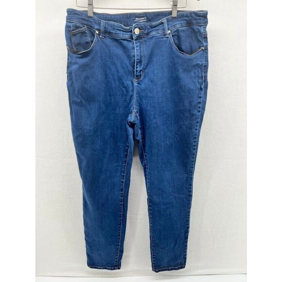 Women's Chico's Size 16 Denim Jeggings Medium Wash - Picture 1 of 5